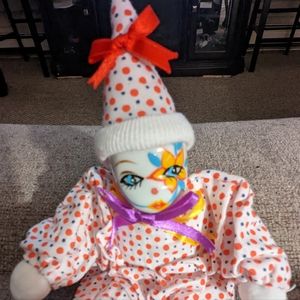 Vintage porcelain clown doll
